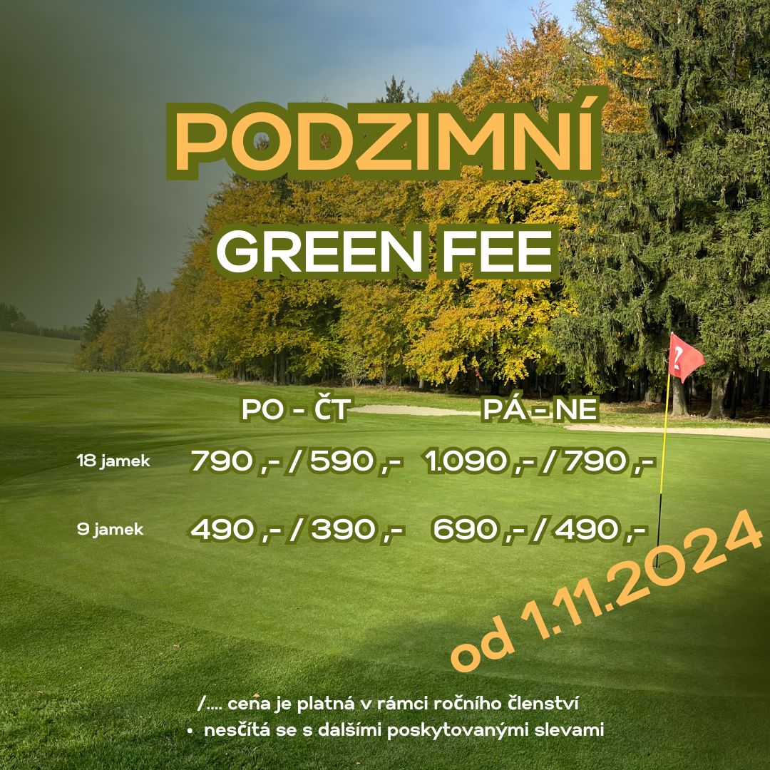 Slevy na podzimní green fee{lang}